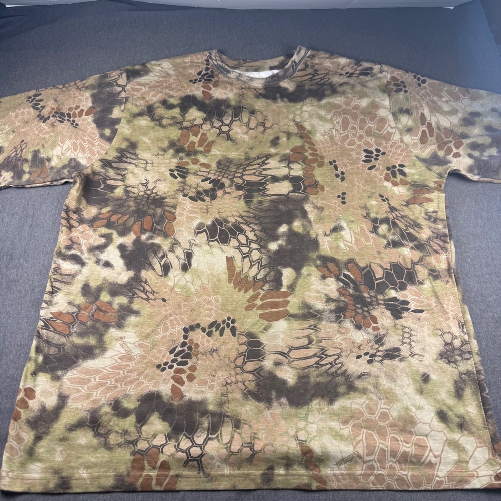 Kryptek Highlander Camo T-Shirt Mens XXL Short Sleeve Hunting Fishing Cotton Tee - Picture 2 of 10